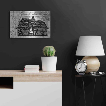 Luxe Metal Art 'Simple & Good Barn' by Cindy Jacobs, Metal Wall Art,24x16