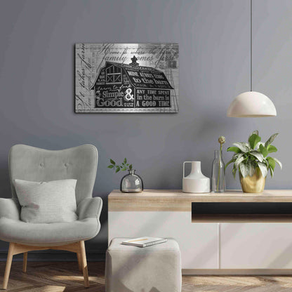 Luxe Metal Art 'Simple & Good Barn' by Cindy Jacobs, Metal Wall Art,24x16