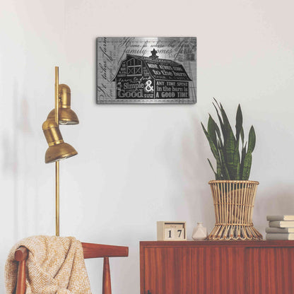Luxe Metal Art 'Simple & Good Barn' by Cindy Jacobs, Metal Wall Art,24x16