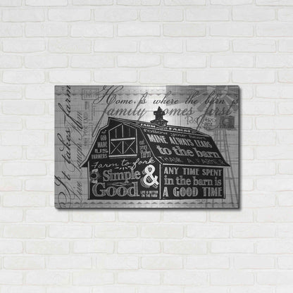 Luxe Metal Art 'Simple & Good Barn' by Cindy Jacobs, Metal Wall Art,36x24