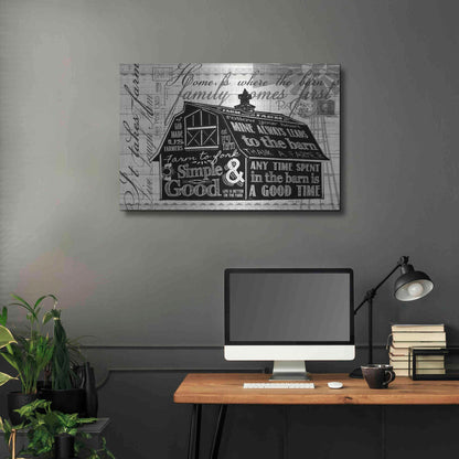 Luxe Metal Art 'Simple & Good Barn' by Cindy Jacobs, Metal Wall Art,36x24