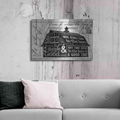 Luxe Metal Art 'Simple & Good Barn' by Cindy Jacobs, Metal Wall Art,36x24