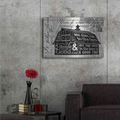 Luxe Metal Art 'Simple & Good Barn' by Cindy Jacobs, Metal Wall Art,36x24