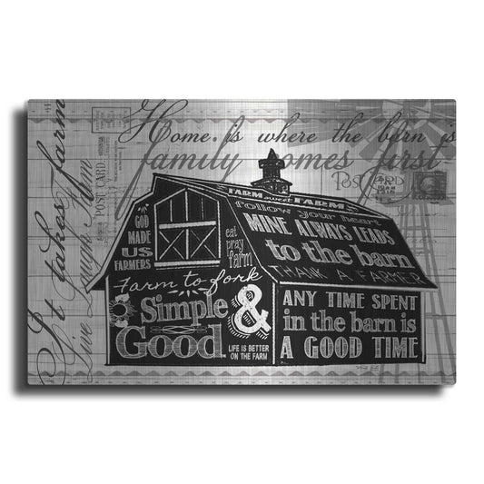 Luxe Metal Art 'Simple & Good Barn' by Cindy Jacobs, Metal Wall Art