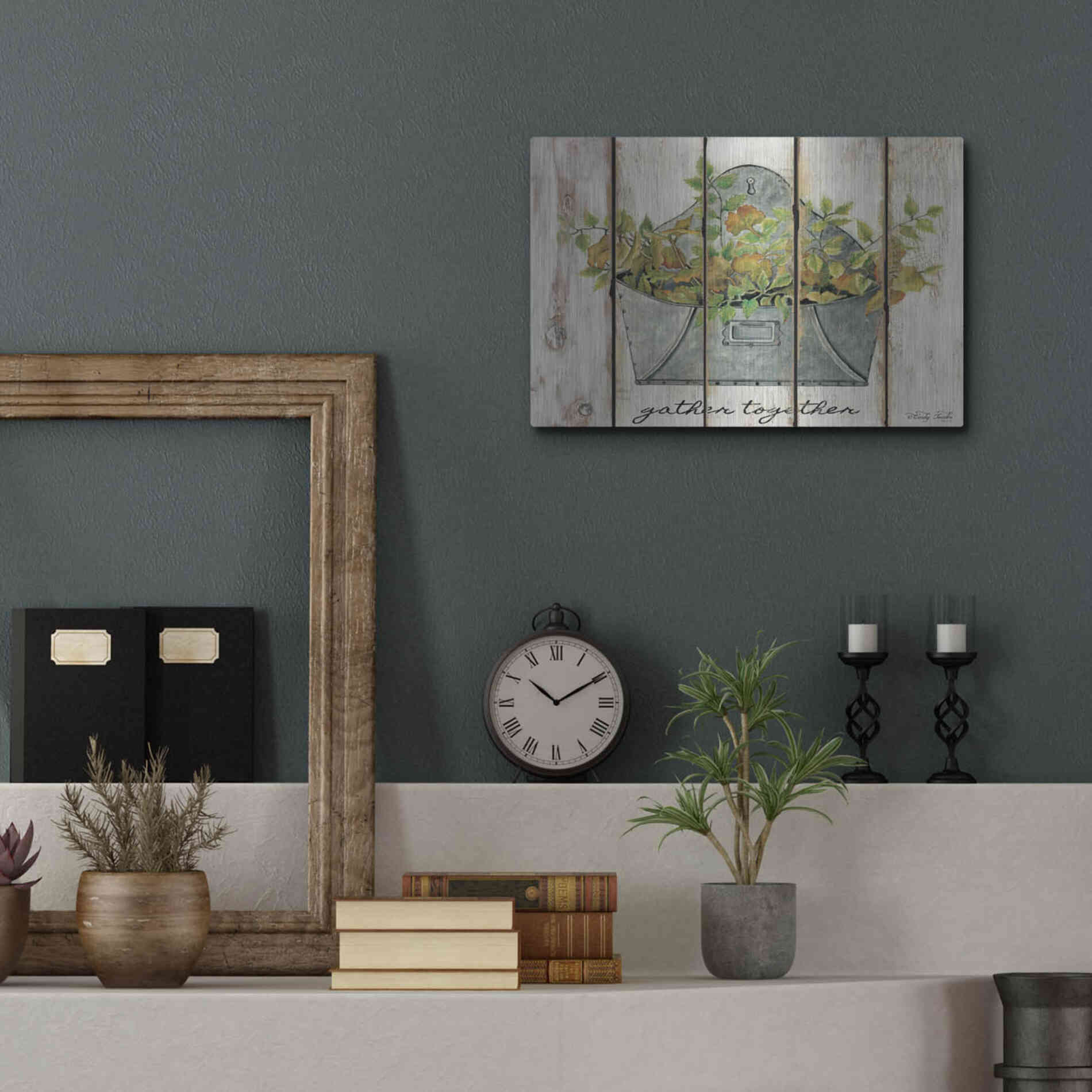 Luxe Metal Art 'Gather Together' by Cindy Jacobs, Metal Wall Art,16x12