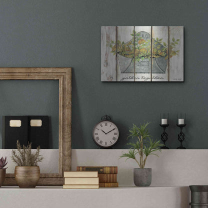 Luxe Metal Art 'Gather Together' by Cindy Jacobs, Metal Wall Art,16x12