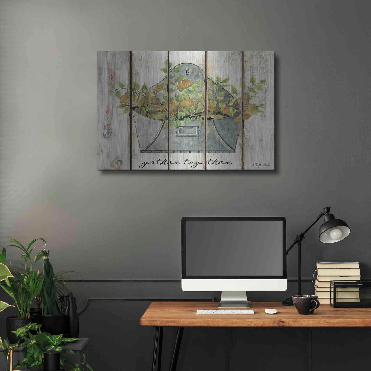 Luxe Metal Art 'Gather Together' by Cindy Jacobs, Metal Wall Art,36x24