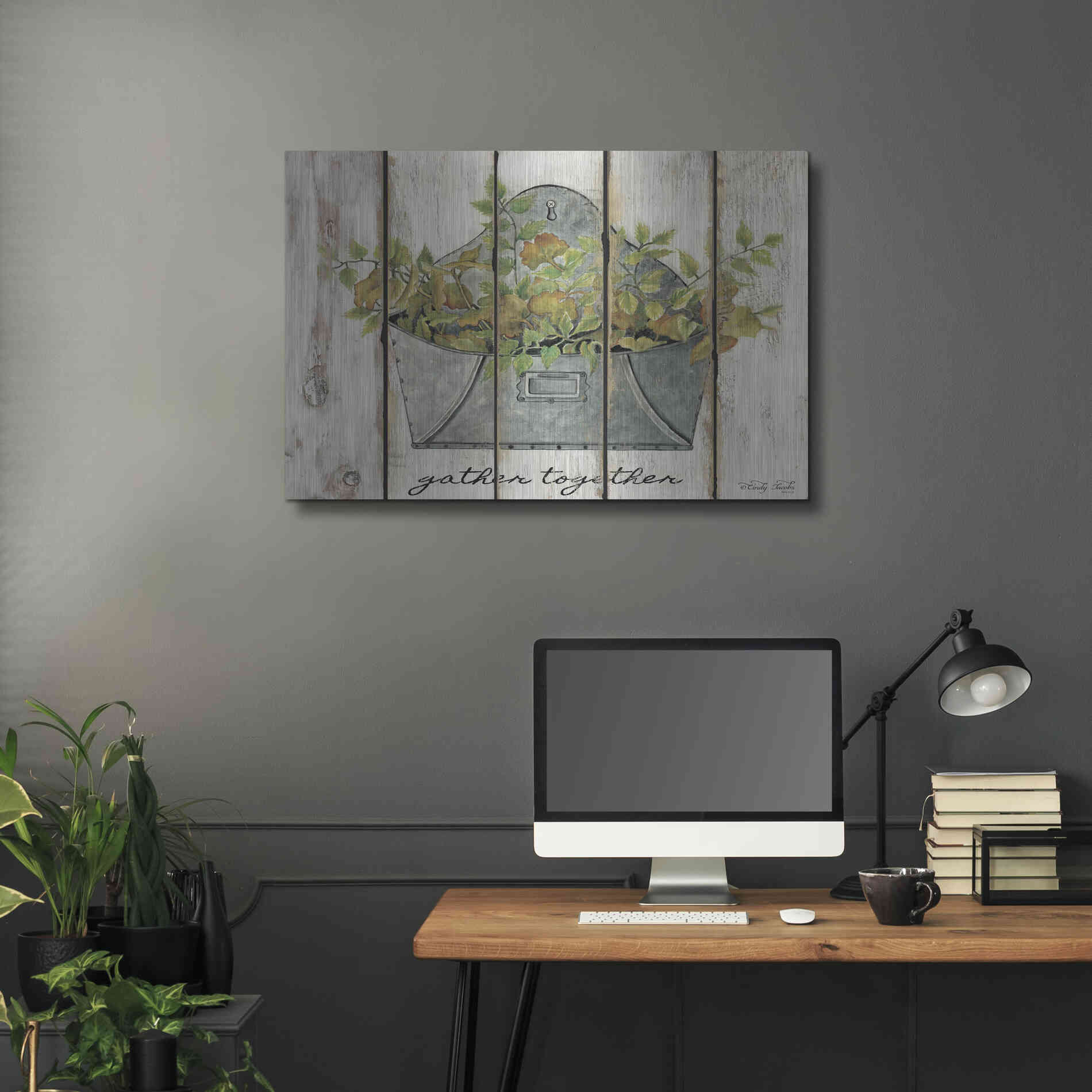 Luxe Metal Art 'Gather Together' by Cindy Jacobs, Metal Wall Art,36x24