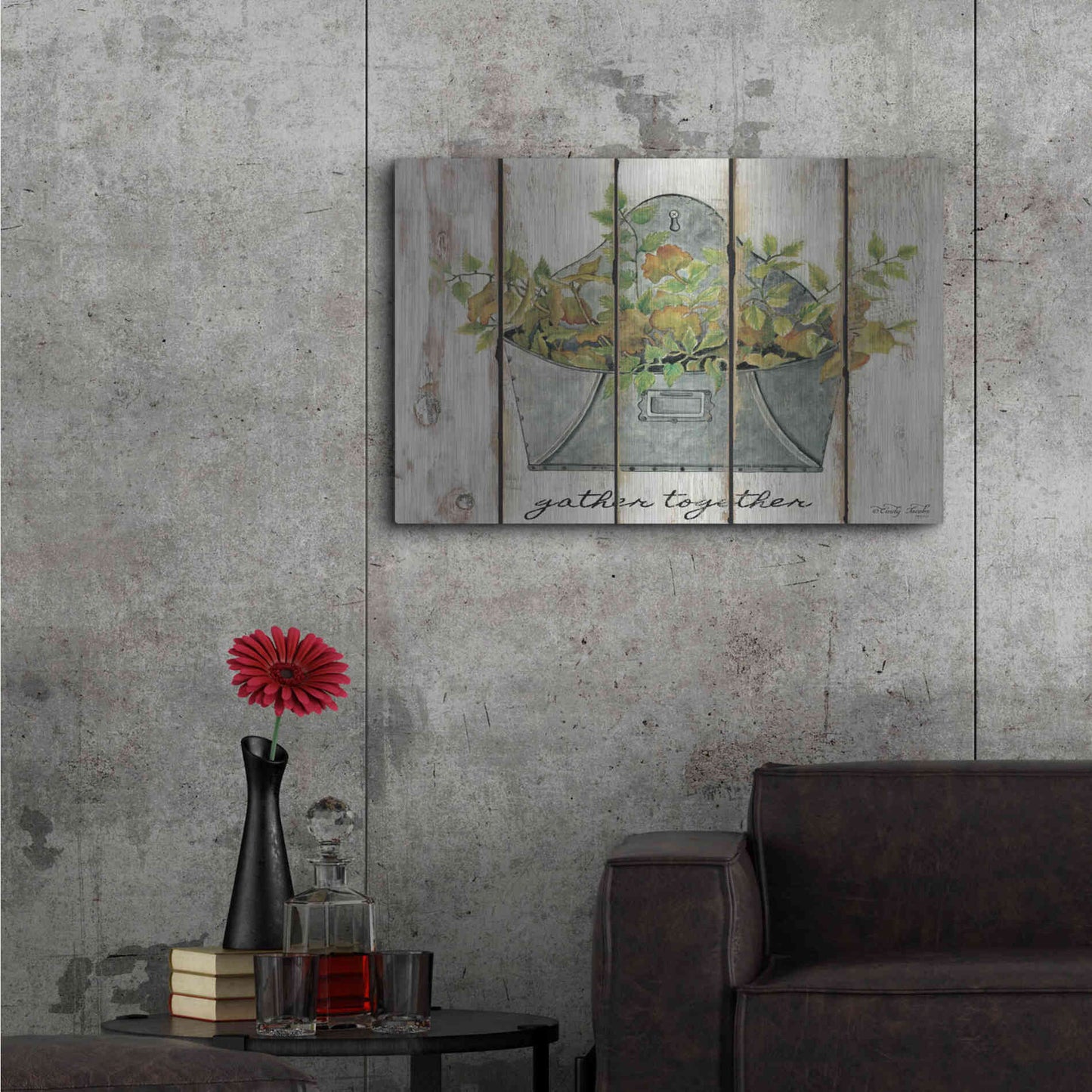 Luxe Metal Art 'Gather Together' by Cindy Jacobs, Metal Wall Art,36x24