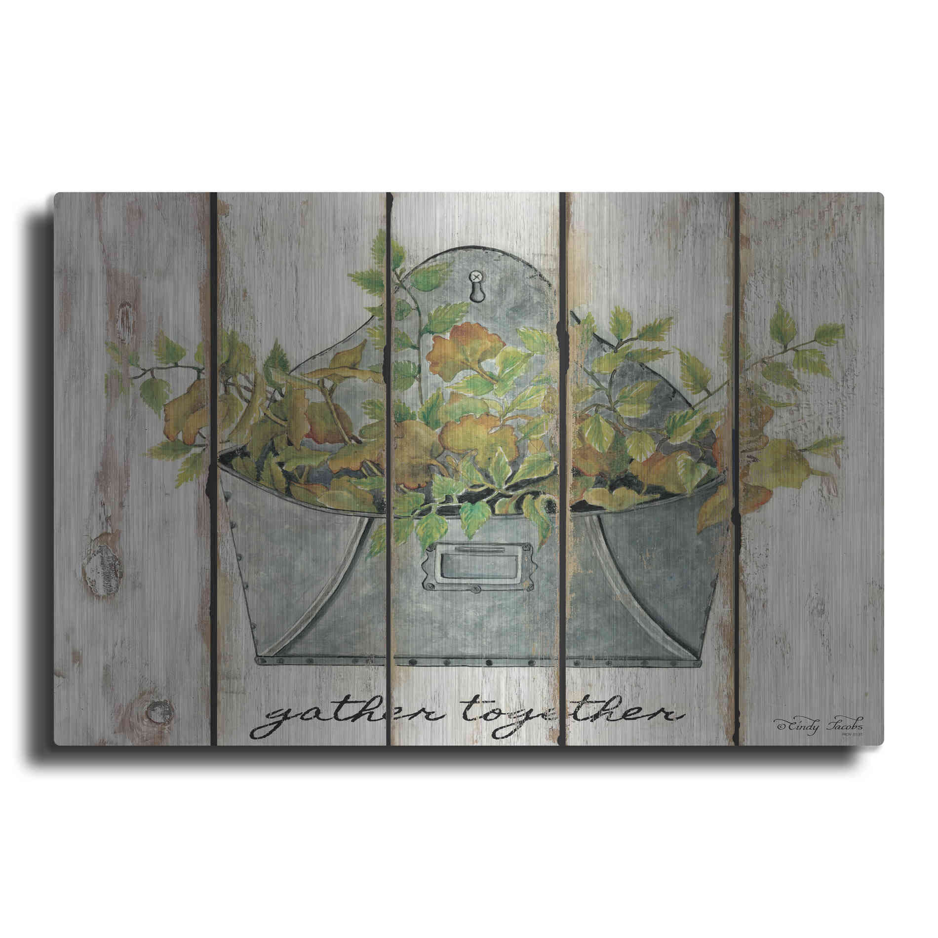 Luxe Metal Art 'Gather Together' by Cindy Jacobs, Metal Wall Art