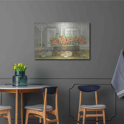 Luxe Metal Art 'Fall Wagon' by Cindy Jacobs, Metal Wall Art,36x24