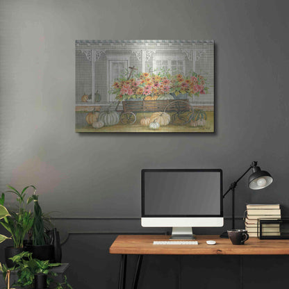 Luxe Metal Art 'Fall Wagon' by Cindy Jacobs, Metal Wall Art,36x24