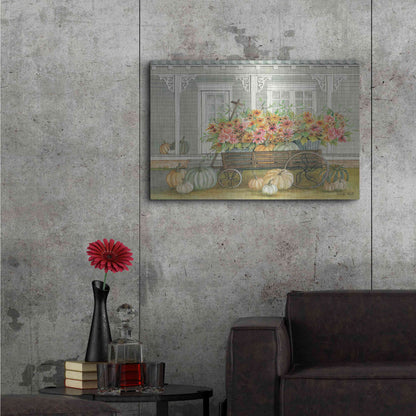 Luxe Metal Art 'Fall Wagon' by Cindy Jacobs, Metal Wall Art,36x24