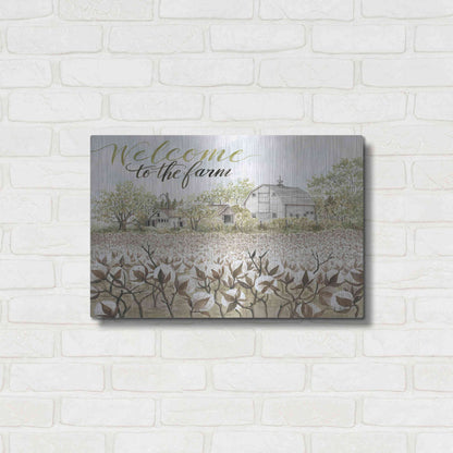 Luxe Metal Art 'Welcome to the Farm' by Cindy Jacobs, Metal Wall Art,24x16