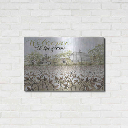 Luxe Metal Art 'Welcome to the Farm' by Cindy Jacobs, Metal Wall Art,36x24