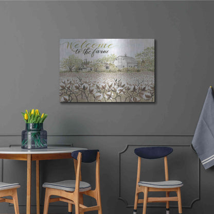 Luxe Metal Art 'Welcome to the Farm' by Cindy Jacobs, Metal Wall Art,36x24