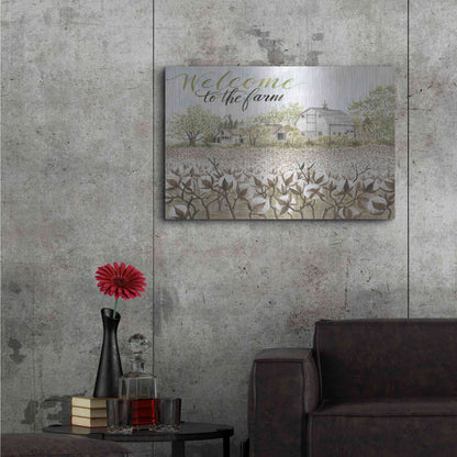 Luxe Metal Art 'Welcome to the Farm' by Cindy Jacobs, Metal Wall Art,36x24