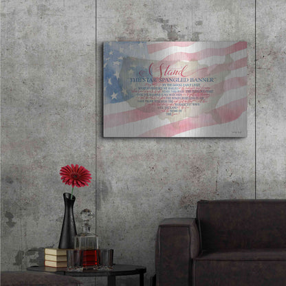 Luxe Metal Art 'I Stand' by Cindy Jacobs, Metal Wall Art,36x24