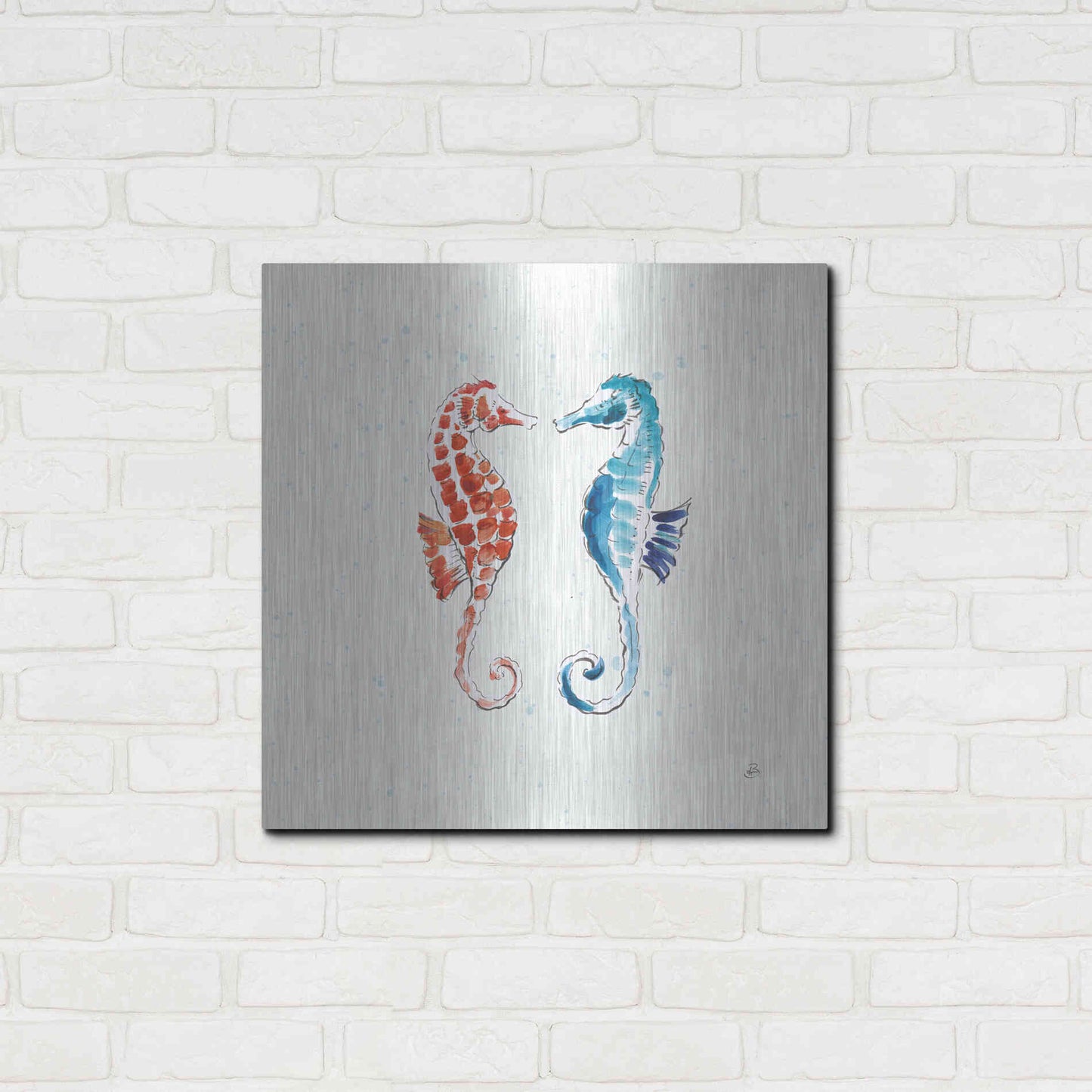 Luxe Metal Art 'Maritime IX' by Daphne Brissonet, Metal Wall Art,24x24