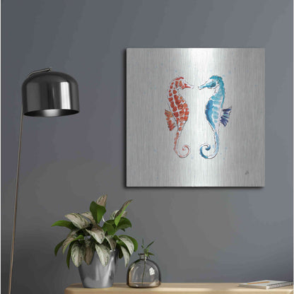 Luxe Metal Art 'Maritime IX' by Daphne Brissonet, Metal Wall Art,24x24