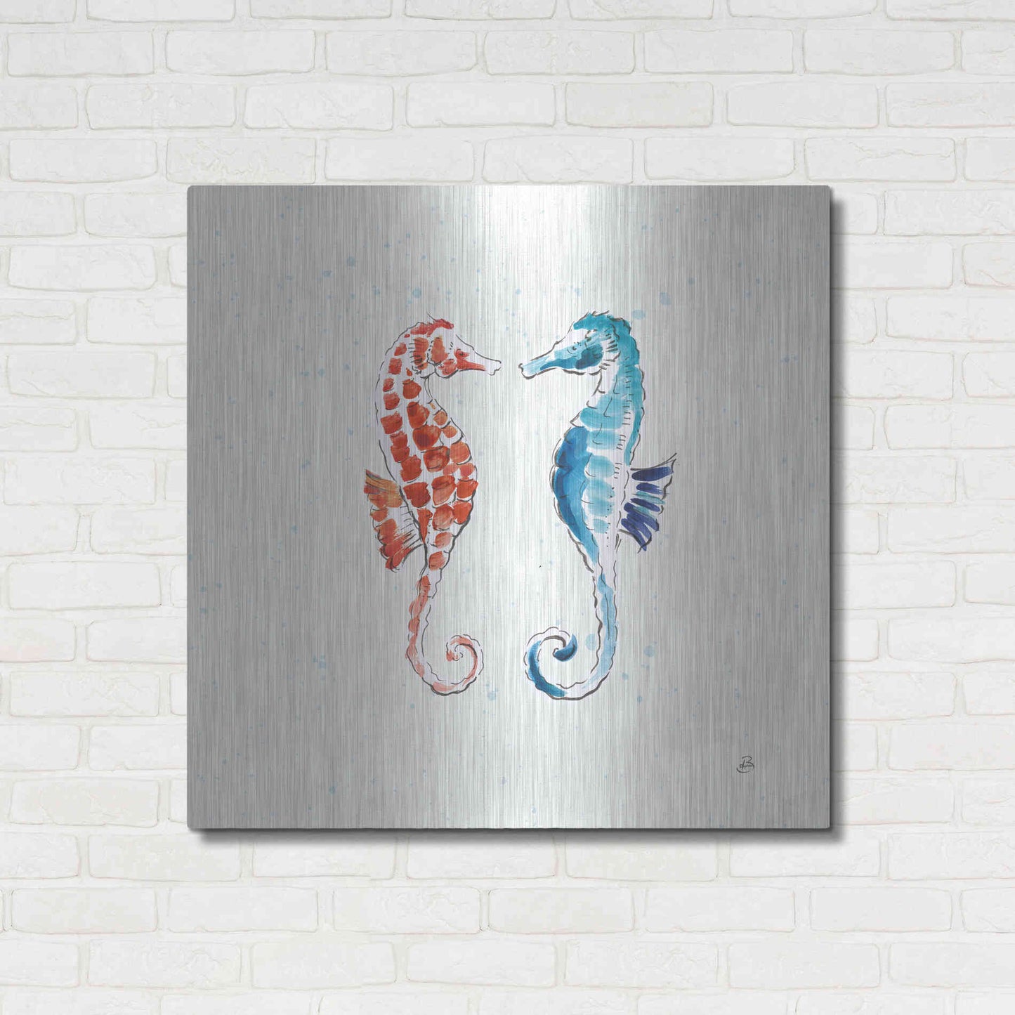 Luxe Metal Art 'Maritime IX' by Daphne Brissonet, Metal Wall Art,36x36