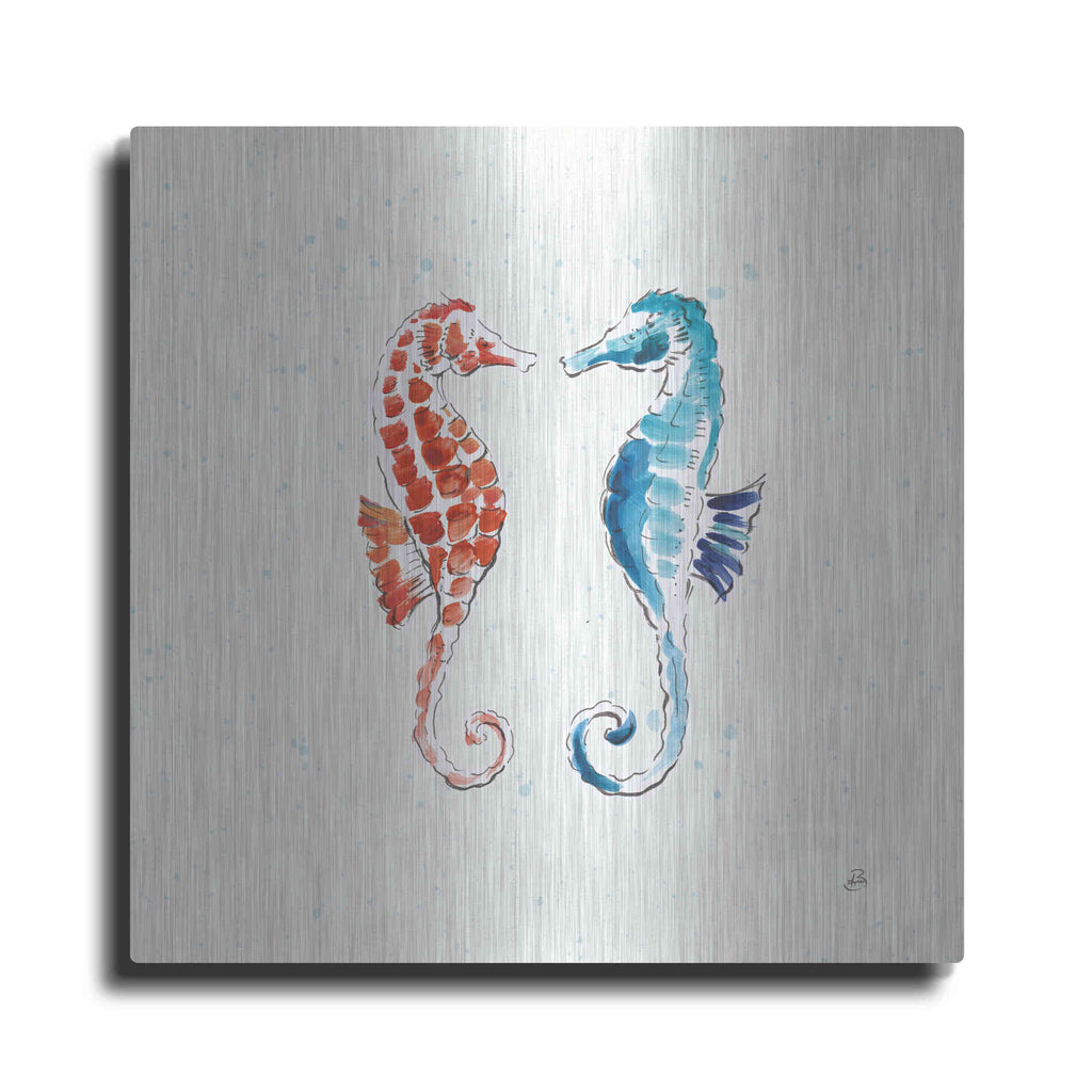 Luxe Metal Art 'Maritime IX' by Daphne Brissonet, Metal Wall Art