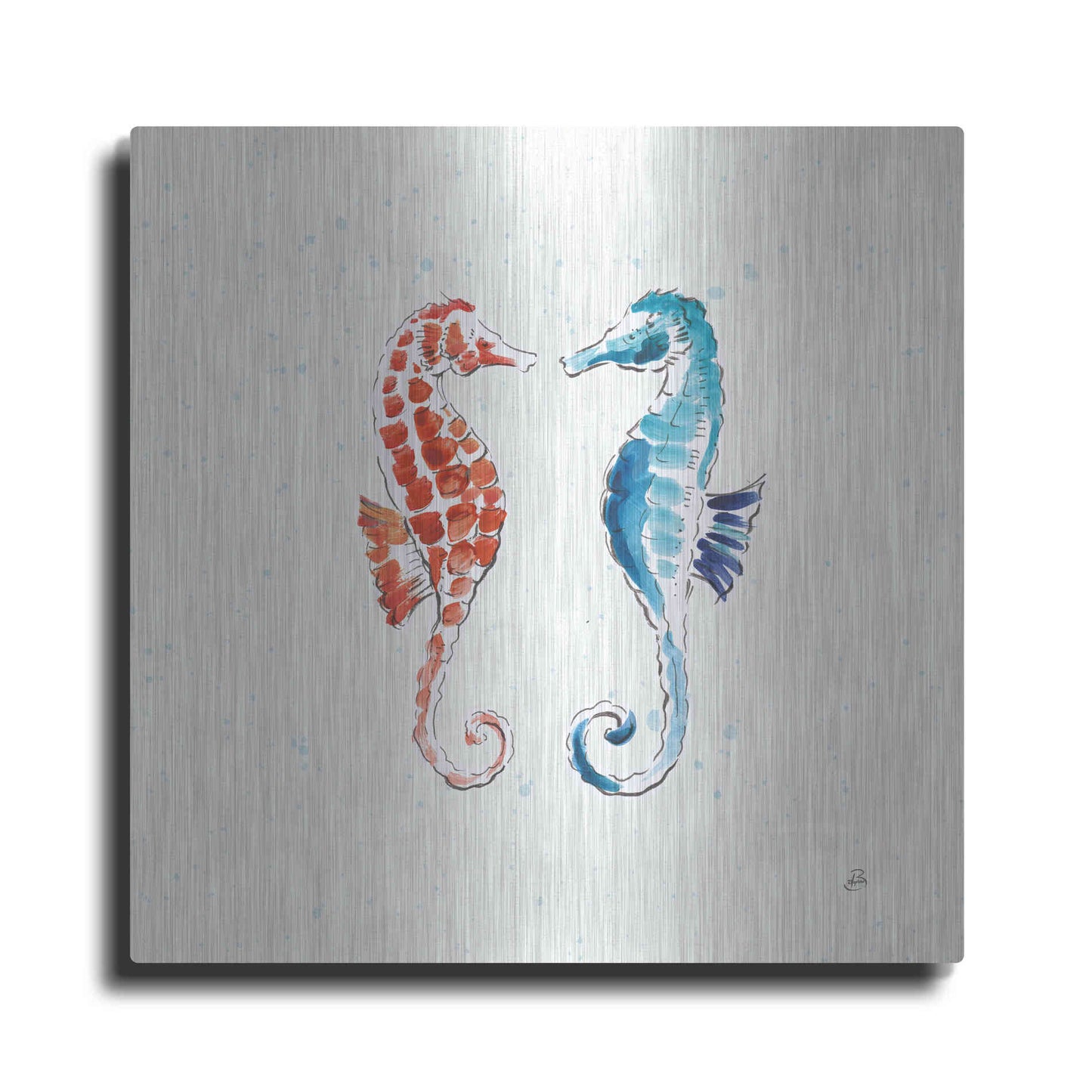 Luxe Metal Art 'Maritime IX' by Daphne Brissonet, Metal Wall Art