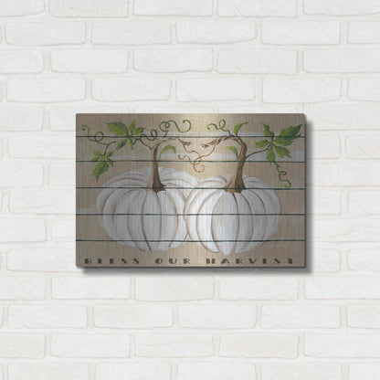 Luxe Metal Art 'Bless Our Harvest' by Cindy Jacobs, Metal Wall Art,24x16