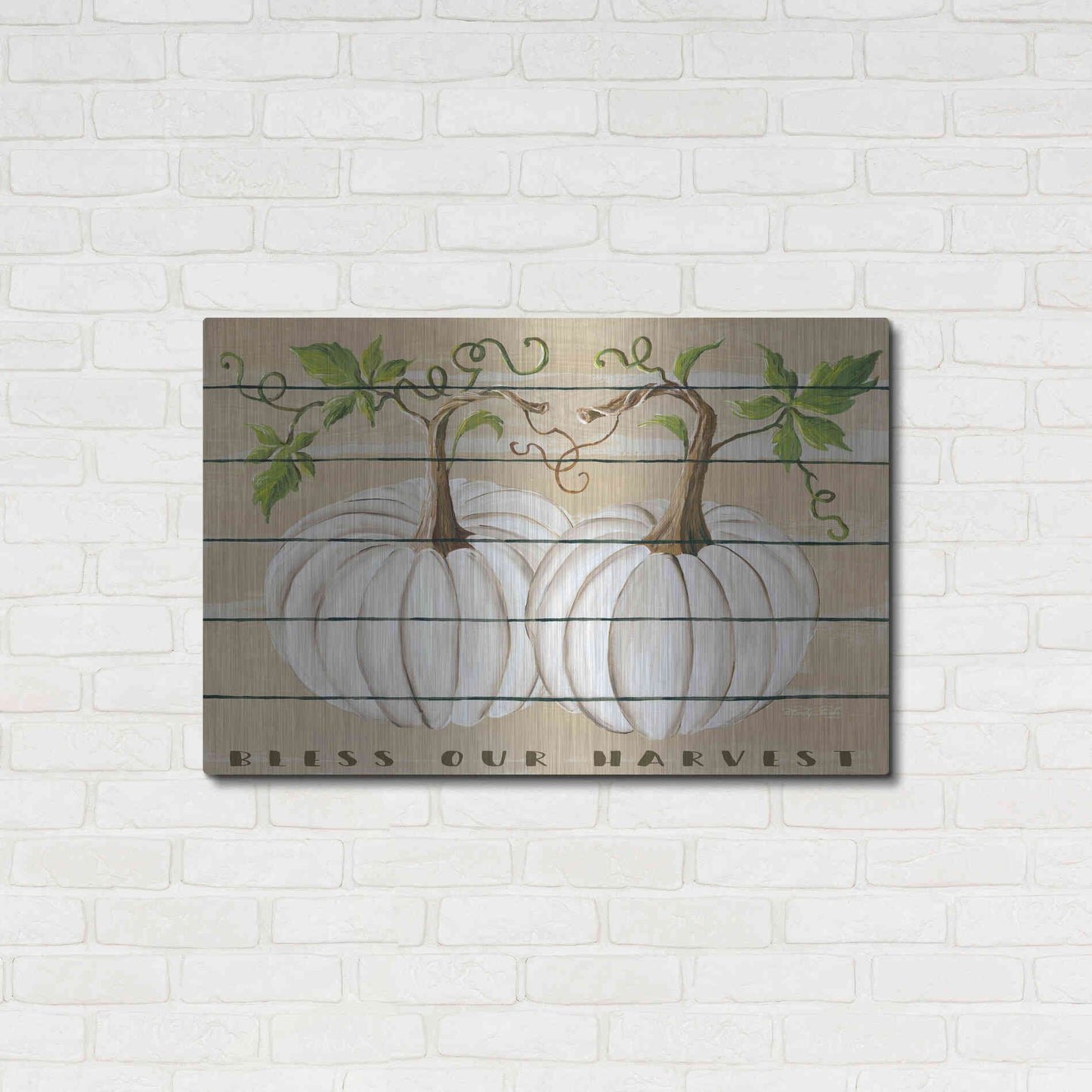 Luxe Metal Art 'Bless Our Harvest' by Cindy Jacobs, Metal Wall Art,36x24