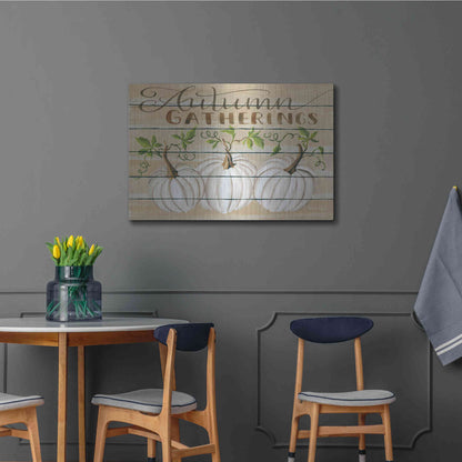 Luxe Metal Art 'Autumn Gatherings' by Cindy Jacobs, Metal Wall Art,36x24