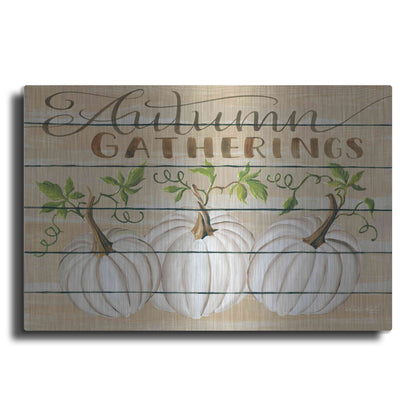 Luxe Metal Art 'Autumn Gatherings' by Cindy Jacobs, Metal Wall Art