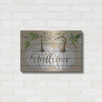 Luxe Metal Art 'Fall in Love' by Cindy Jacobs, Metal Wall Art,24x16