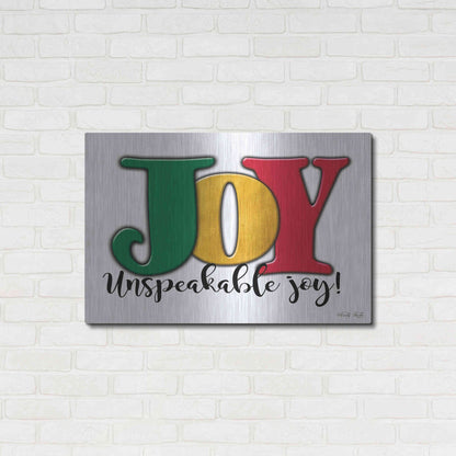 Luxe Metal Art 'Joy - Unspeakable Joy!' by Cindy Jacobs, Metal Wall Art,36x24