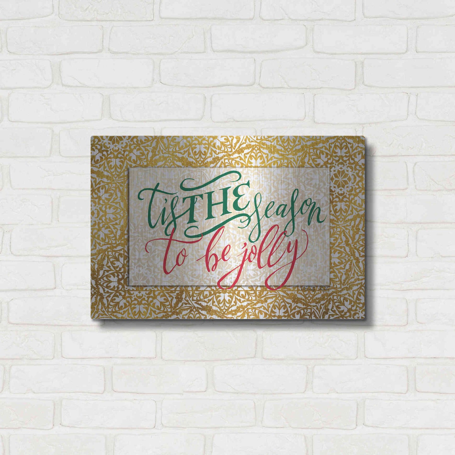 Luxe Metal Art 'Tis the Season' by Cindy Jacobs, Metal Wall Art,24x16