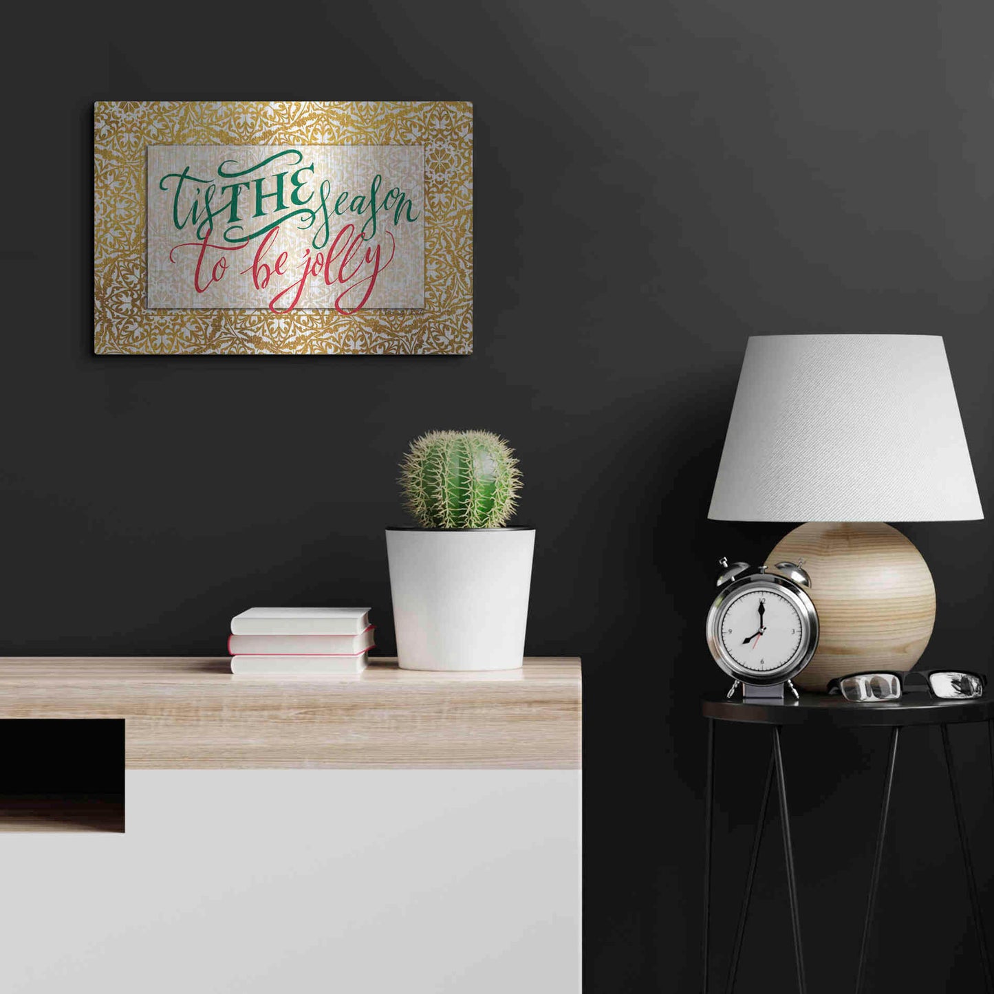 Luxe Metal Art 'Tis the Season' by Cindy Jacobs, Metal Wall Art,24x16
