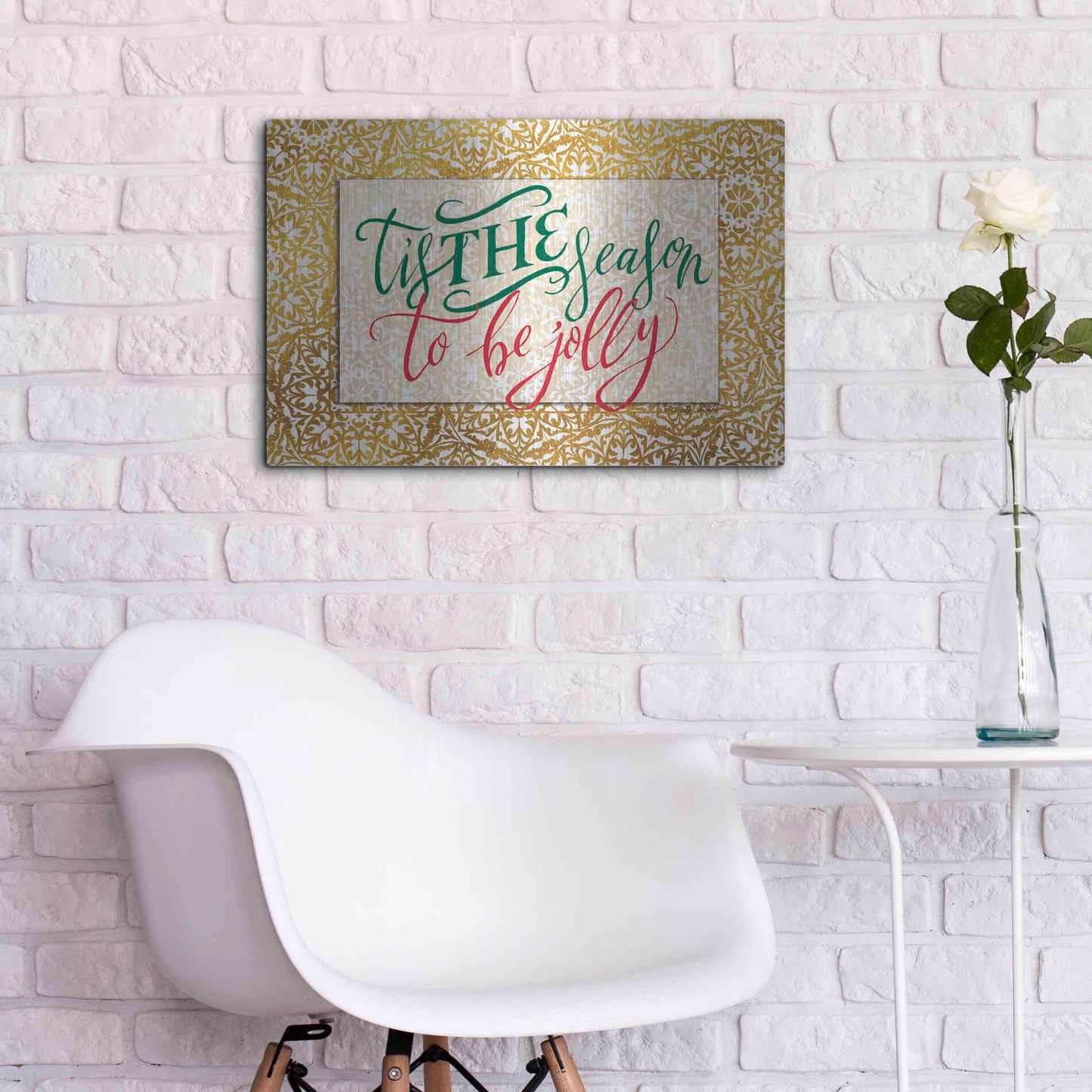 Luxe Metal Art 'Tis the Season' by Cindy Jacobs, Metal Wall Art,24x16