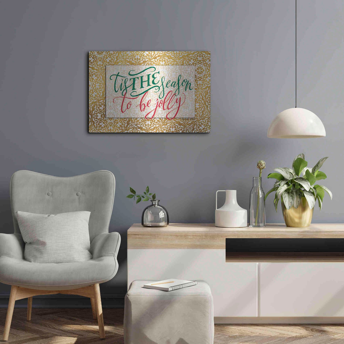 Luxe Metal Art 'Tis the Season' by Cindy Jacobs, Metal Wall Art,24x16