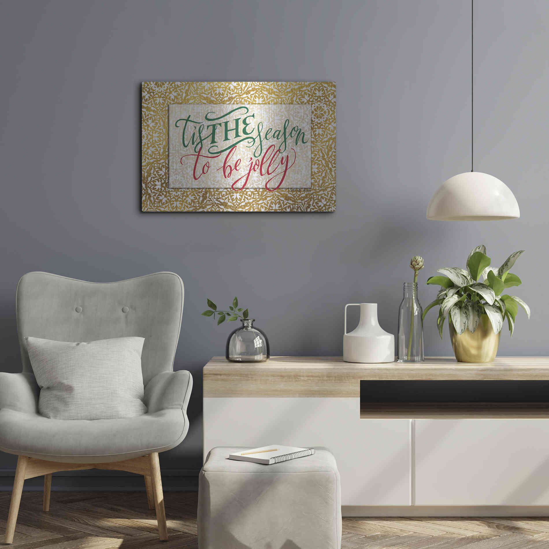 Luxe Metal Art 'Tis the Season' by Cindy Jacobs, Metal Wall Art,24x16