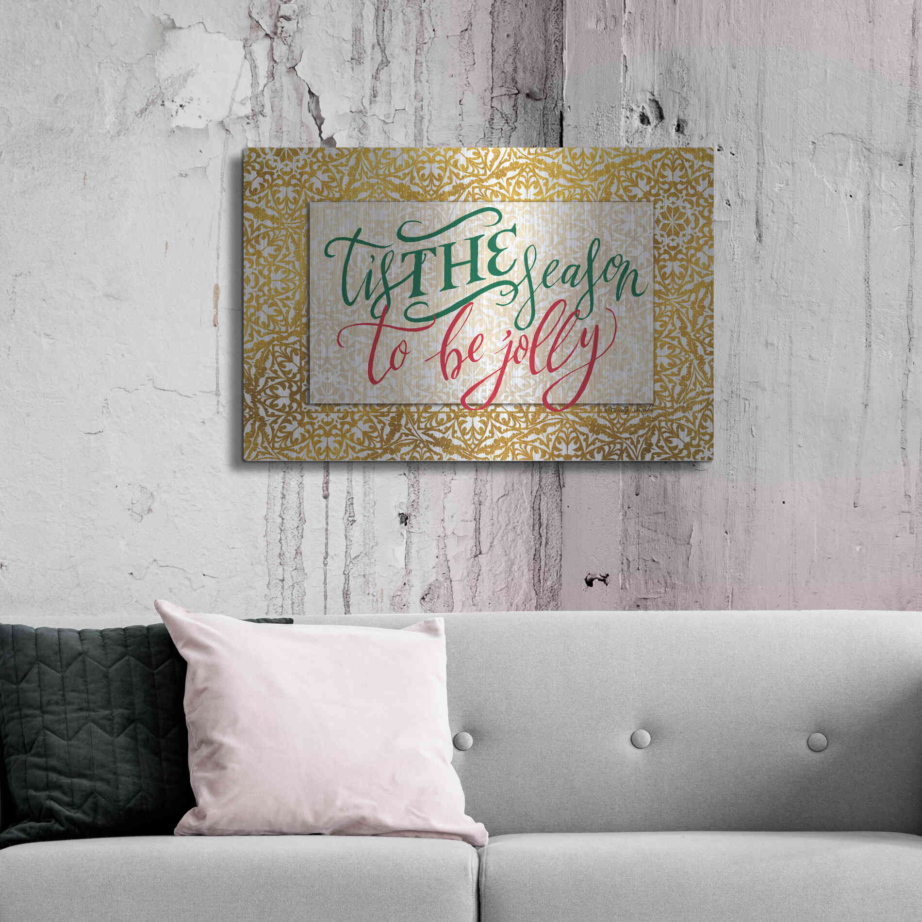 Luxe Metal Art 'Tis the Season' by Cindy Jacobs, Metal Wall Art,36x24