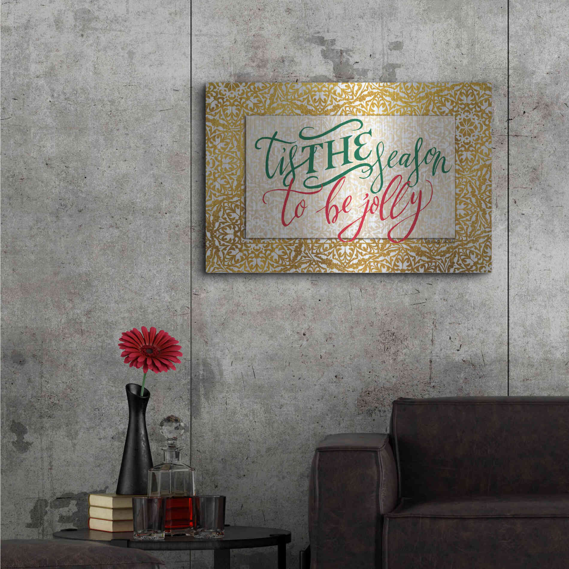 Luxe Metal Art 'Tis the Season' by Cindy Jacobs, Metal Wall Art,36x24