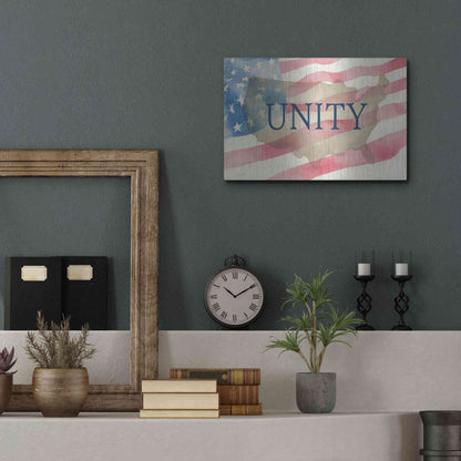 Luxe Metal Art 'USA Unity' by Cindy Jacobs, Metal Wall Art,16x12