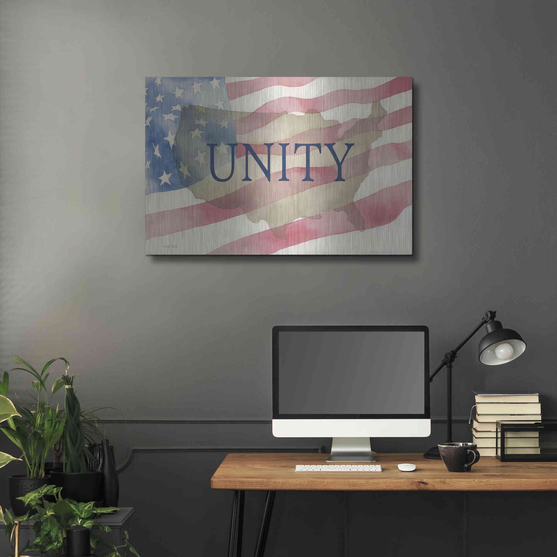 Luxe Metal Art 'USA Unity' by Cindy Jacobs, Metal Wall Art,36x24