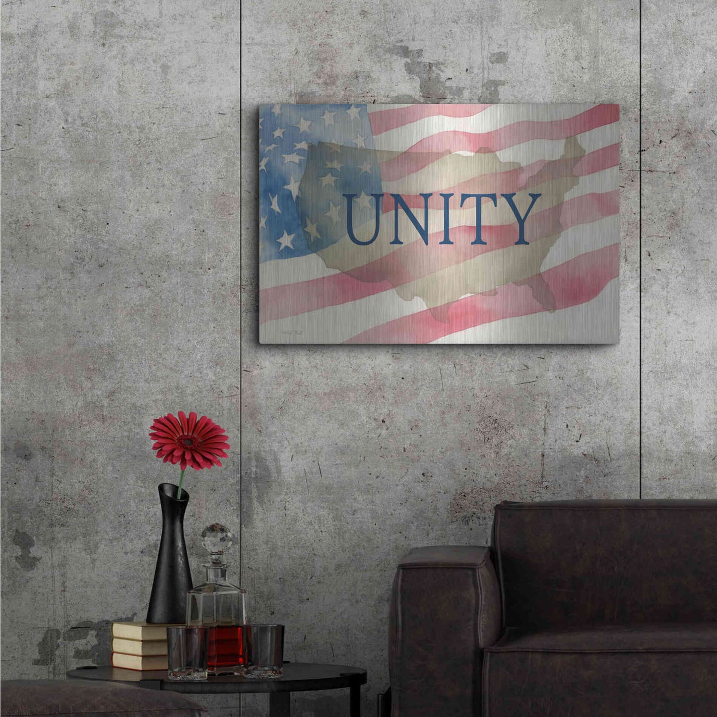 Luxe Metal Art 'USA Unity' by Cindy Jacobs, Metal Wall Art,36x24