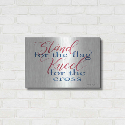 Luxe Metal Art 'Stand for the Flag' by Cindy Jacobs, Metal Wall Art,24x16