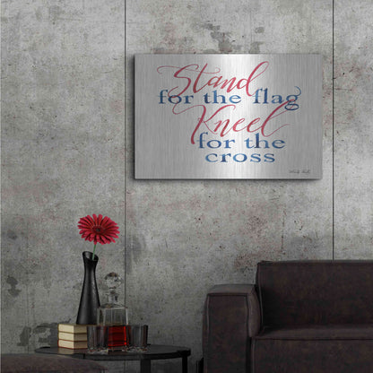 Luxe Metal Art 'Stand for the Flag' by Cindy Jacobs, Metal Wall Art,36x24