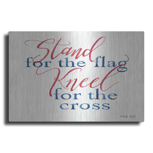 Luxe Metal Art 'Stand for the Flag' by Cindy Jacobs, Metal Wall Art