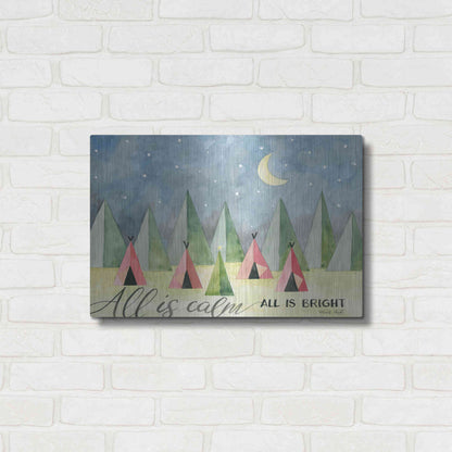 Luxe Metal Art 'All is Calm' by Cindy Jacobs, Metal Wall Art,24x16