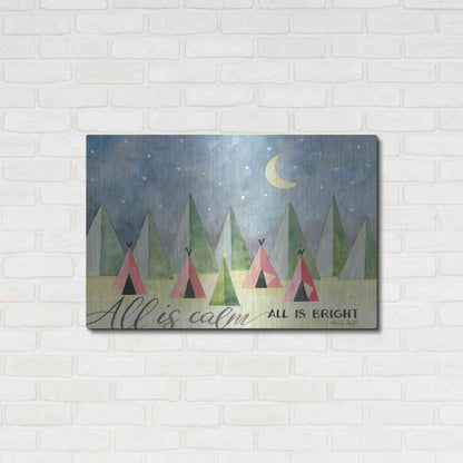 Luxe Metal Art 'All is Calm' by Cindy Jacobs, Metal Wall Art,36x24