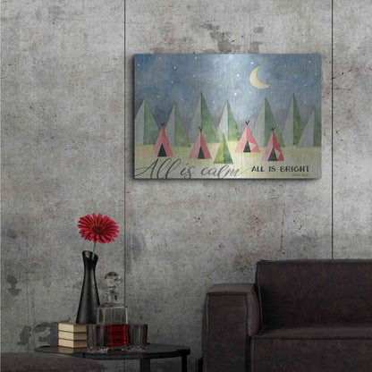 Luxe Metal Art 'All is Calm' by Cindy Jacobs, Metal Wall Art,36x24