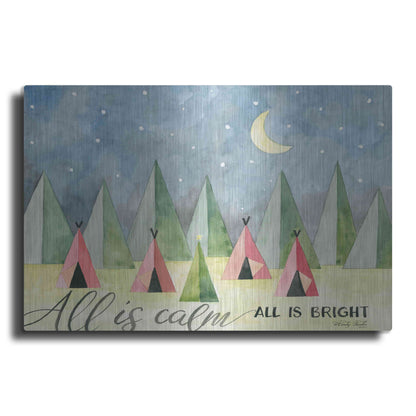 Luxe Metal Art 'All is Calm' by Cindy Jacobs, Metal Wall Art